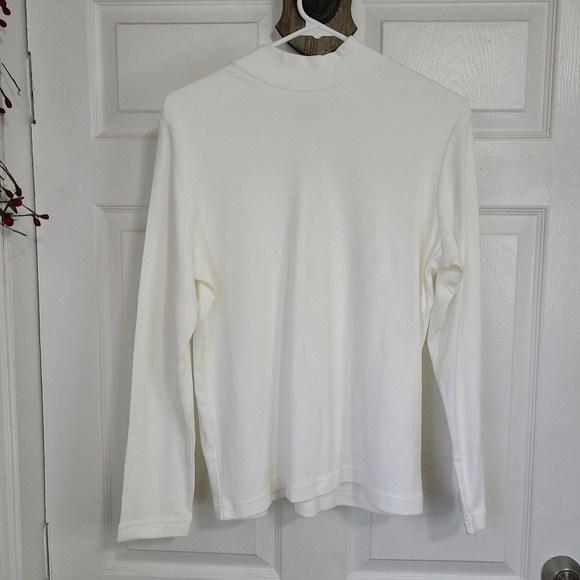 (391) Kim Rogers Petite Woman's long sleeve Activewear Turtleneck Size: PL White - Picture 4 of 16